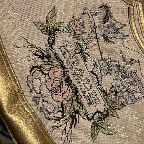 NWOT Coach Limited Edition Tattoo Gold Purse Handbag !! - Picture 2 of 14
